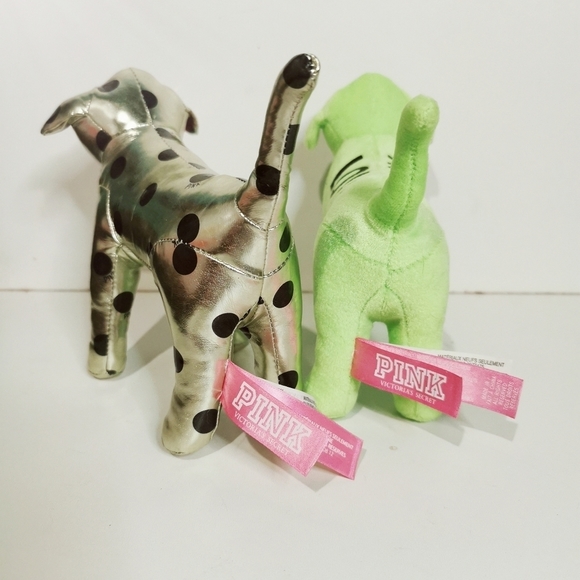 VICTORIA secret pink plush dog collectable pair - Picture 7 of 7